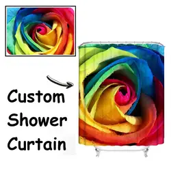 Custom Puerto Rico Flag Shower Curtain Bathroom Print On Demand Designer Fabric Shower Curtains Sets Wholesale Shower Curtains