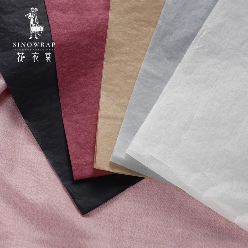SINOWRAP Hot Sale 17g Flower Tissue Wrapper Papers Colored 35-40 pcs Gift Decorative Papel Bouquet Wrapping Paper for Florist