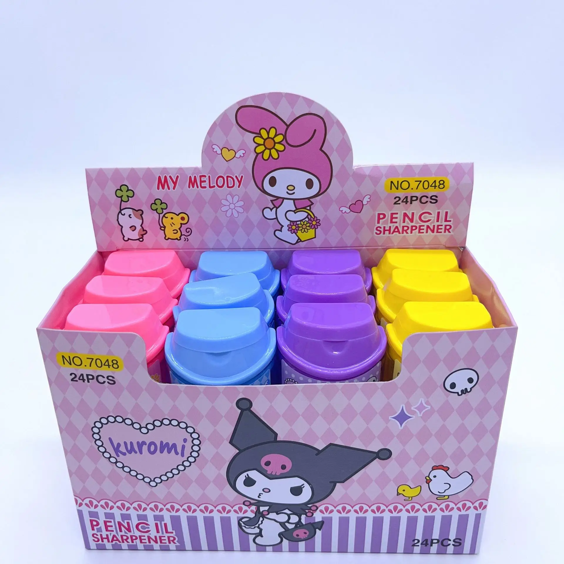 DHF223 New Sanrio Kuromi Cinnamoroll pencil sharpener lovely pompompurin student mini pencil sharpener