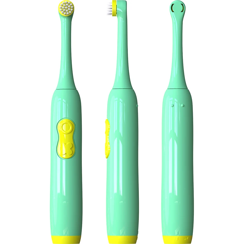 T2272 360 Degree Rotation Electric Toothbrush Whale Cartoon Battery Operated Toothbrush for Kids Children
