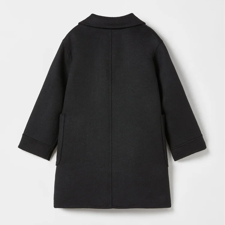 Hot Sale OEM Custom Kids Wool Blend Jacket Winter Long Warm Coat For Girls