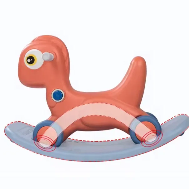 Supplier direct Baby rocking horse walker plastic horse chair for children rocking horse with music