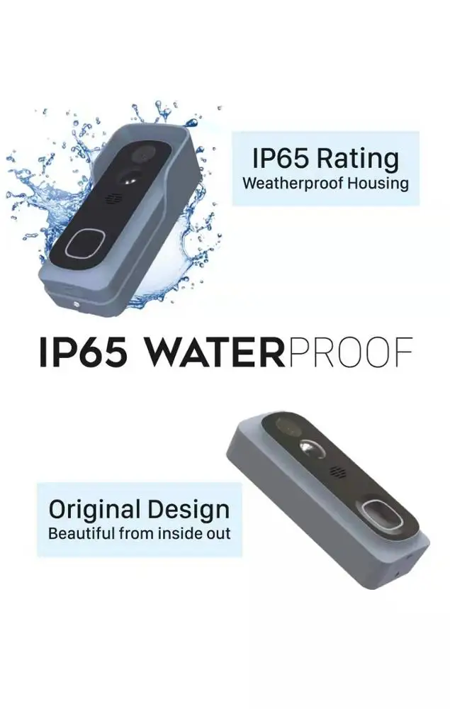 2019 Waterproof smart door bell with low power work with Amazon Alexa Google home