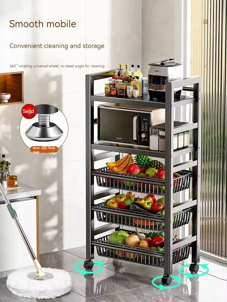 Iron Slotted Angle And Rack Height Adjustable Storage Shelf Basket Stainless Steel Kitchen Shelf Storage Rack