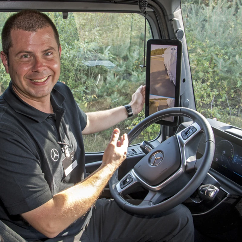 12.3 Inch AHD Dual Split Truck Side View Mirror Monitor DVR Rear View Car Camera System Bus Blind Sport Arm Camera