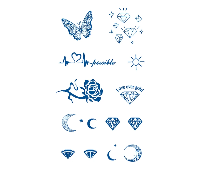 Временные тату-наборы набор для феминизма оптовые поставки татуировки горного консана меня Fode интимное боди-арт веснушки