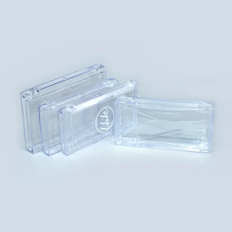 High Quality Low MOQ Plastic Eyelash Packaging Transparent Small Rectangle Case Box Cosmetic PVC Package