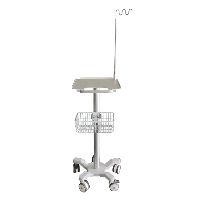 Hot sale portable hospital vital signs monitor stand cart medical ecg machine metal trolley