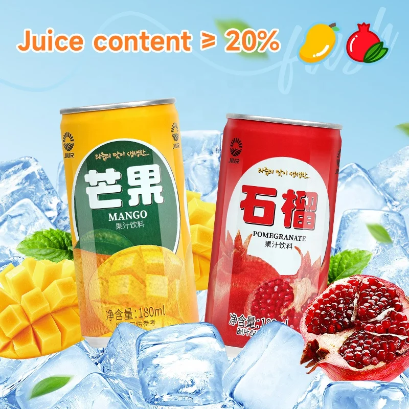 JIUR New Flavors 180ml fruit juice manufacturer best mango juice chinese soft drinks for sale