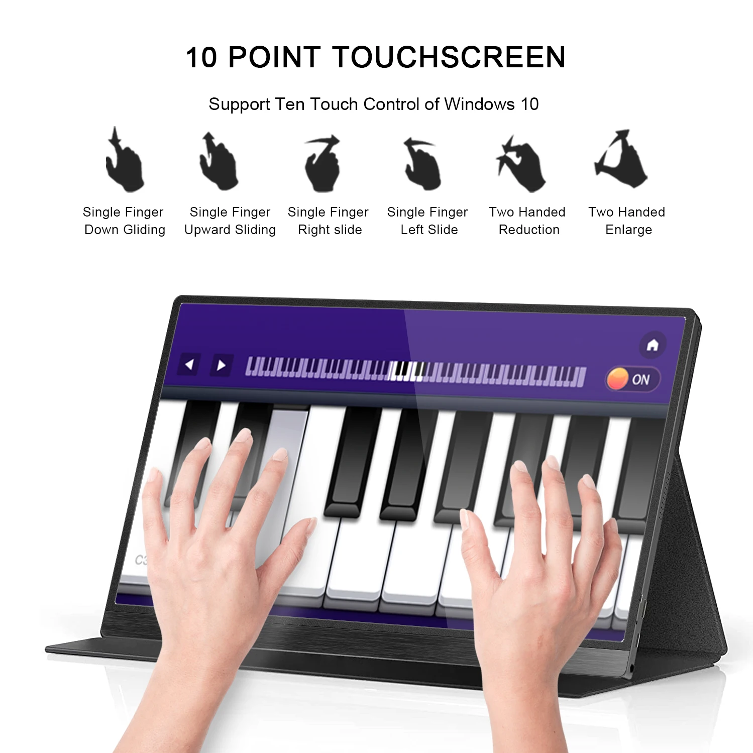 15.6 inch 1080P USB-C Monitor HDR Touchscreen Monitor Premium Smart Cover duel Speakers External Portable Monitor for Laptop