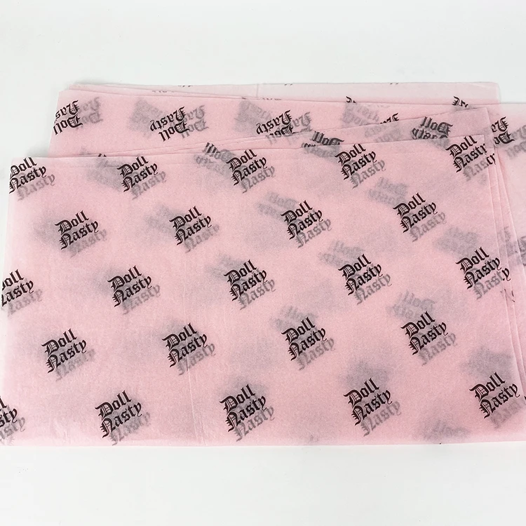 
Eco-Friendly Custom Printed Nude Pink Logo Wrapping Tissue Paper 