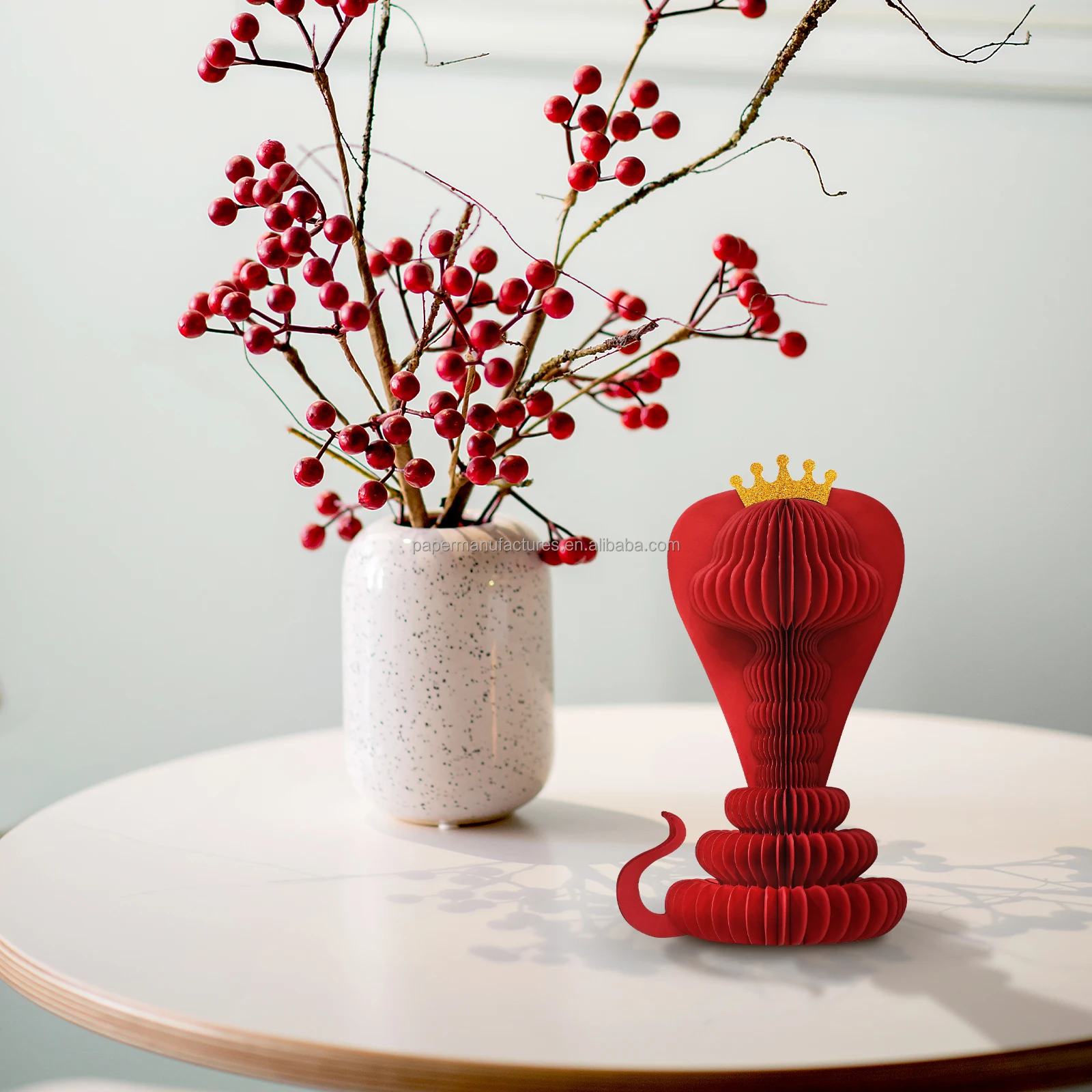 Zodiac Snake Chinese New Year Holiday Supplies Design Ornament Paper Decoration Windows Home Decor