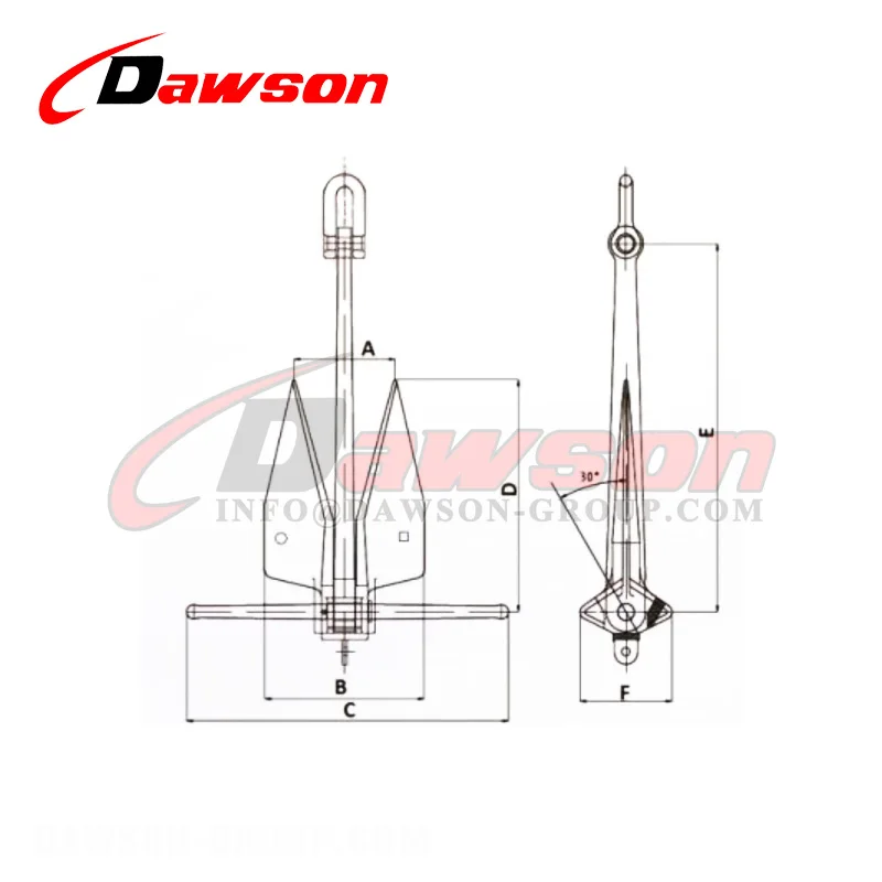 DAWSON Qingdao Rigging China Factory Danforth HHP Anchor / Danforth High Holding Power Anchor