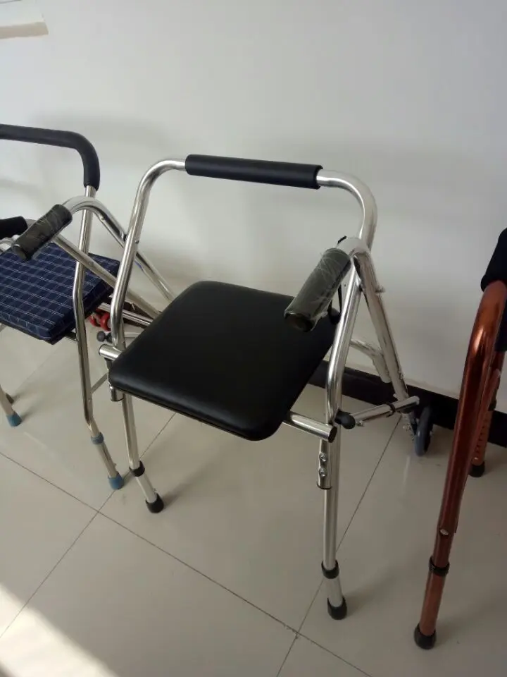 Wholesale folding outdoor lightweight aluminium adults elderly walking aids frame foldable upright walker rollator