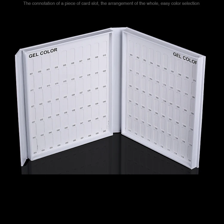 Asianail  120 color uv gel nail color chart book high-grade acrylic nail color display book
