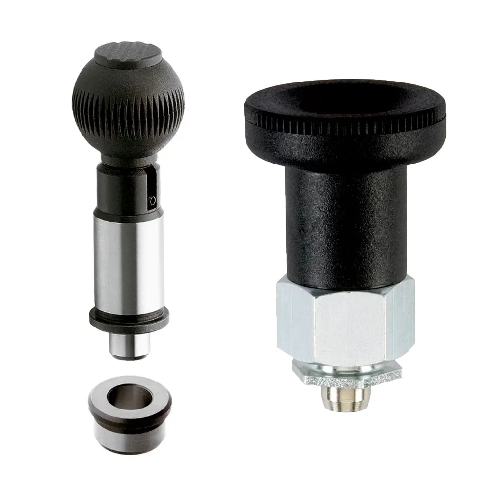 Aluminum Deadbolt Latch Spring Pin Door Latch T-Slot Extrusion Accessory stainless steel Index Plungers with mounting flange