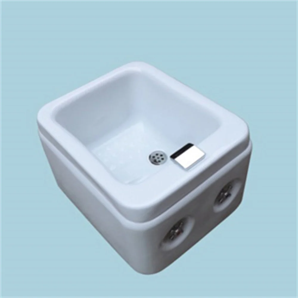 Euro Modern Footbath Acrylic Spa Sink Foot Pedicure Bowl Foot Spa Tub For Beauty And Salon With Wooden Bowl