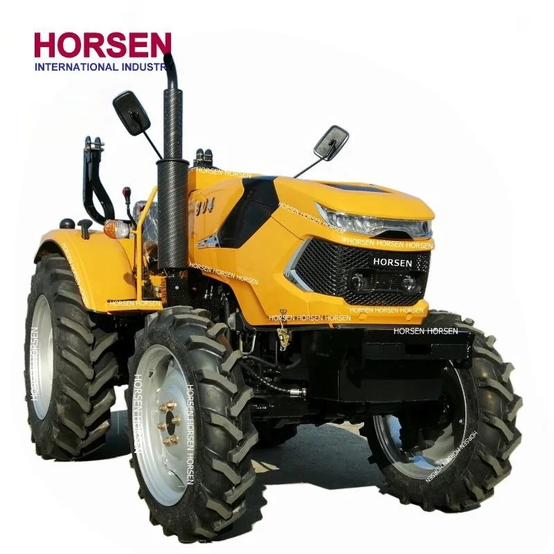 Трактор HORSEN 4wd 80 л.с. 90 904 сельскохозяйственные КОЛЕСНЫЕ ТРАКТОРЫ с кабиной переменного тока фронтальный погрузчик цена на продажу сделано в Китае