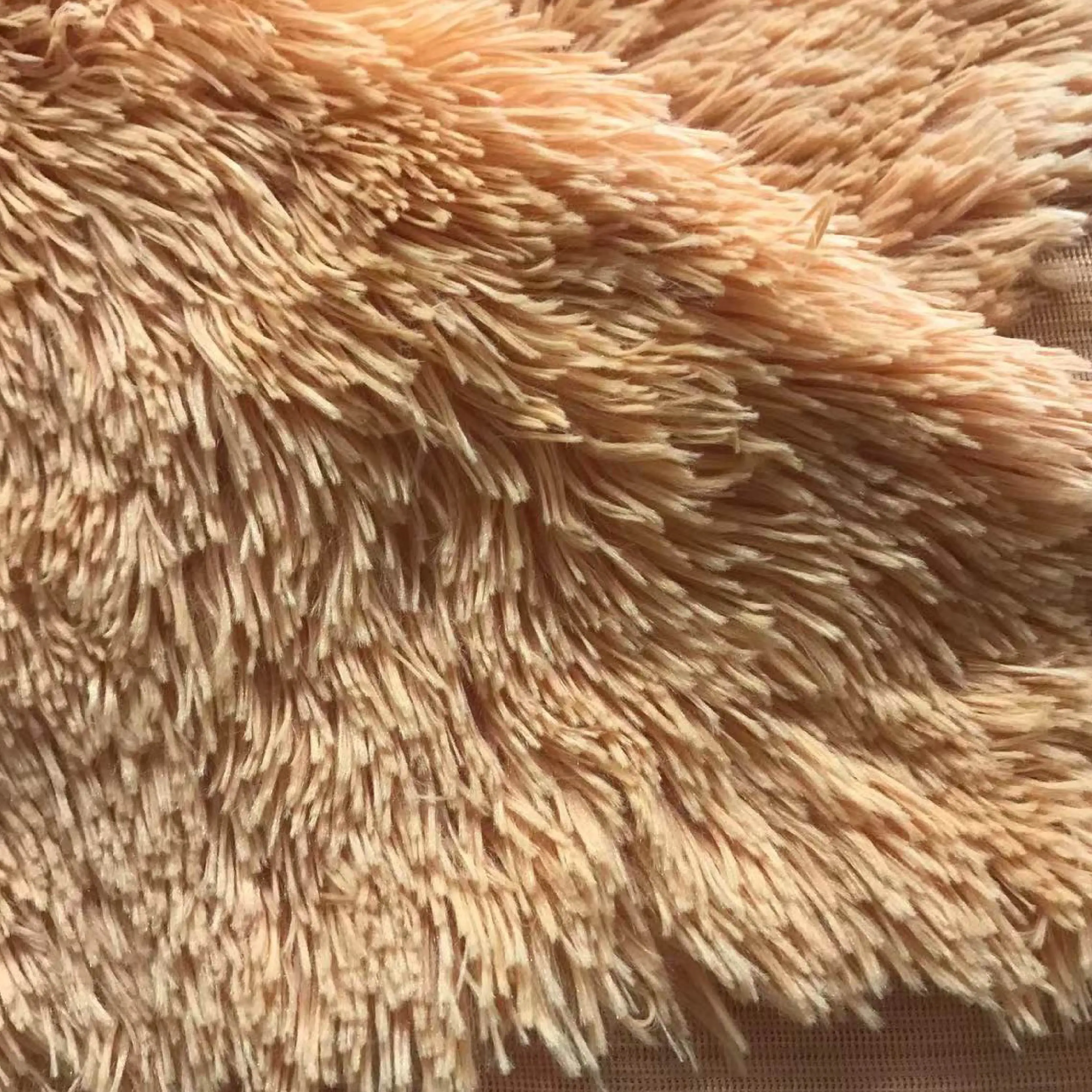 Hot sale 100% polyester solid color teddy fabric PV plush toy fabric