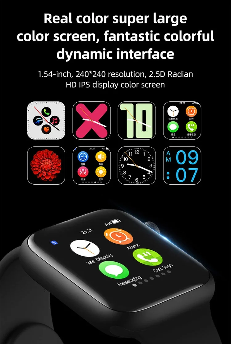 
Hot selling T900 smart watch heart rate series 4 5 6 smartwatch fitness monitor PK T500 T5 X6 X7 W26 smart watch 