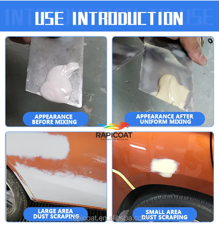 Silk Touch Fast Drying Polyester Filler putty Excellent Spatula Workability and Smooth Exterior Surfaces After Coating