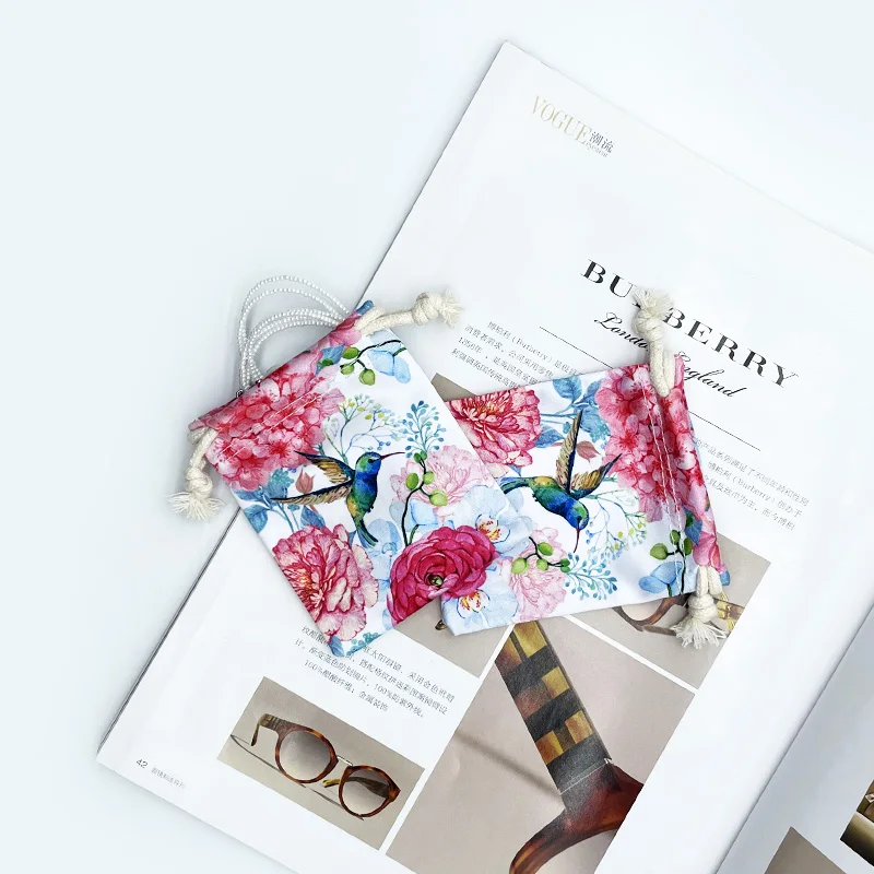 Custom Embossed Drawstring Jewelry Pouches Velvet Pouch Bag Jewellery Pouch For Gift Jewelry