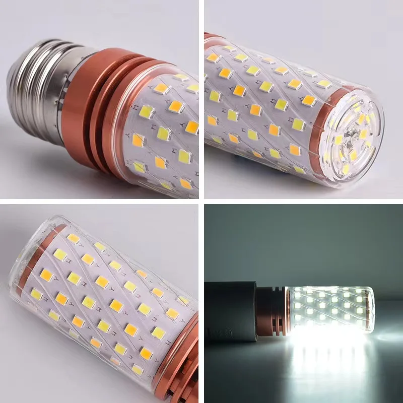 Супер яркие 220V Tricolo E14/E27 энергосберегающие светодиодные лампы для бытовых люстр сменные 2024