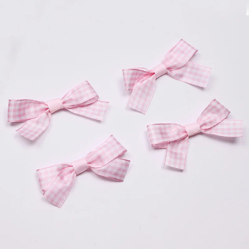 
Gift Box Packing Plaid Ribbon Bow Custom Printed 