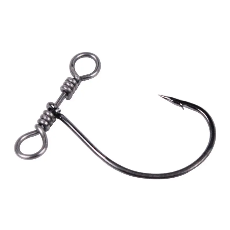 1# 4# 6# High Carbon Steel Drop Shot Hooks in-line Drop Shot Rig and Swivels