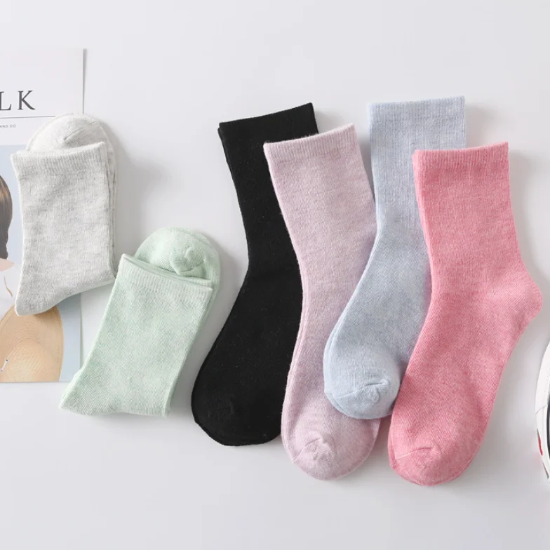 Amazon Hot Sale High quality Candy Tube Socks Breathable Casual Sports Crew Socks Candy Colored Socks