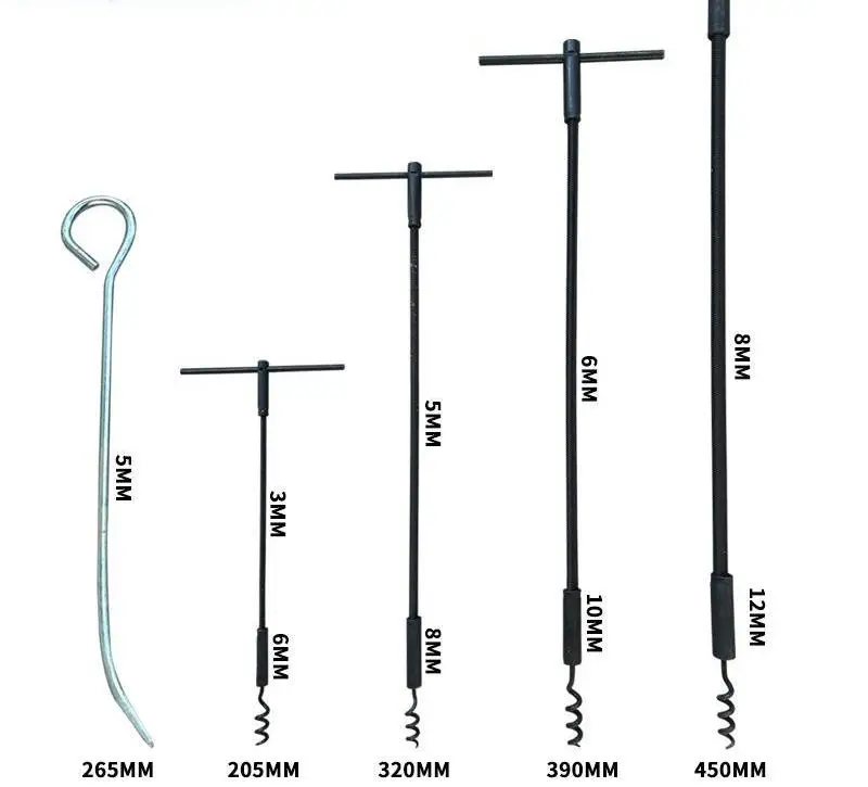 Repair Tool IMPA612004: Tightening and Pulling Hook Group for Roots Removal Tool, 5-piece Set of Roots Hook