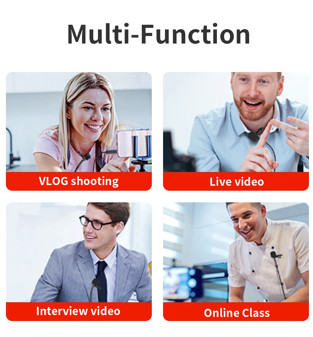 Free sample Jmary  3meter noise reduction lavalier Microphone mini microphone Recording Condenser Mic Microphone