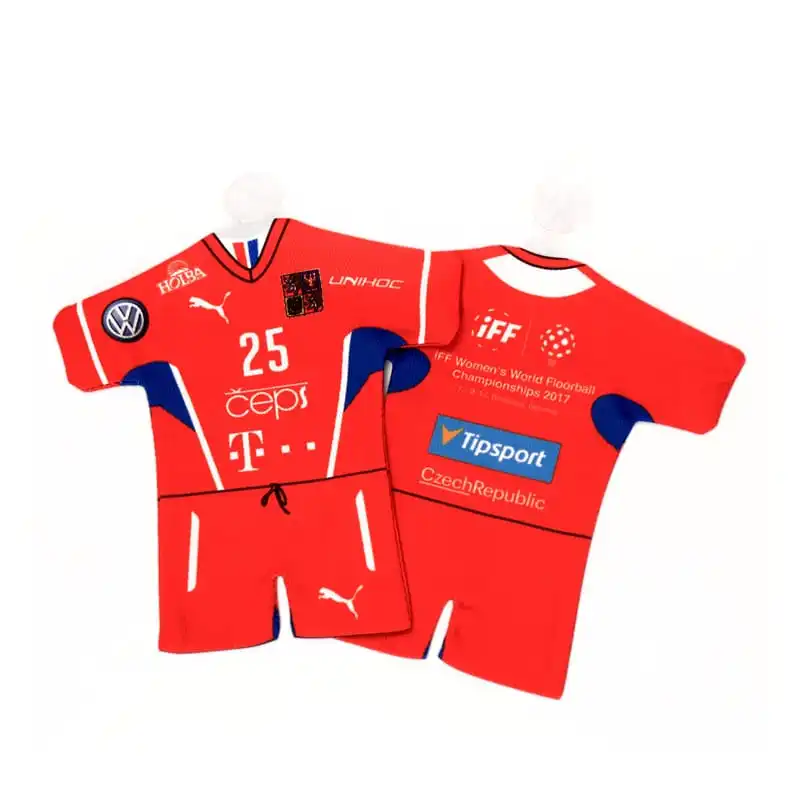 EXW  New Product Outdoor Wholesales Custom Design Mini Soccer T Shirt Promotional Souvenir Car Mini Soccer Jersey