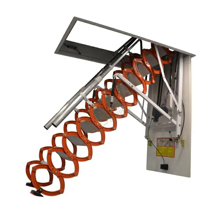 Заводская поставка электрическая складная чердачная лестница на заказ с поручнями