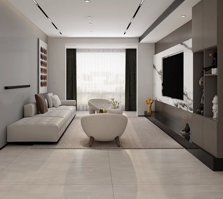 Customized  Living Room Standing Tv Set  Design for Light Luxury TV Cabinets Problem Solving