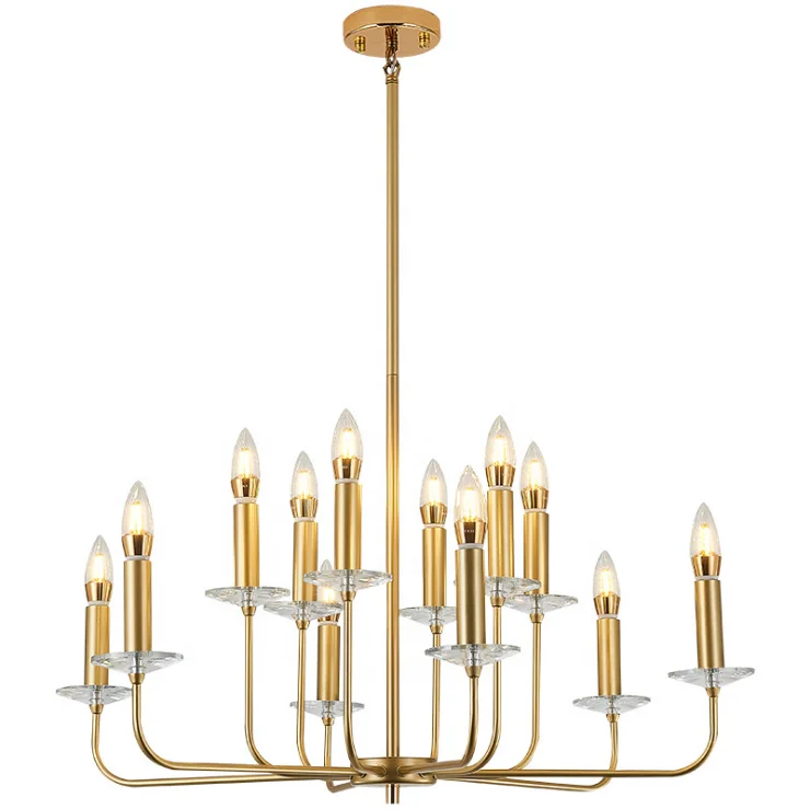 America candle chandeliers lighting modern gold pendant light chandelier for home and villa ETL89132