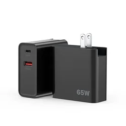 Wholesale Pd 65W Charger 2 In 1 Super Charge Dual Port Usb Wall Charger Type C Fast Charging Qc 3.0 for Macbook and all laptops