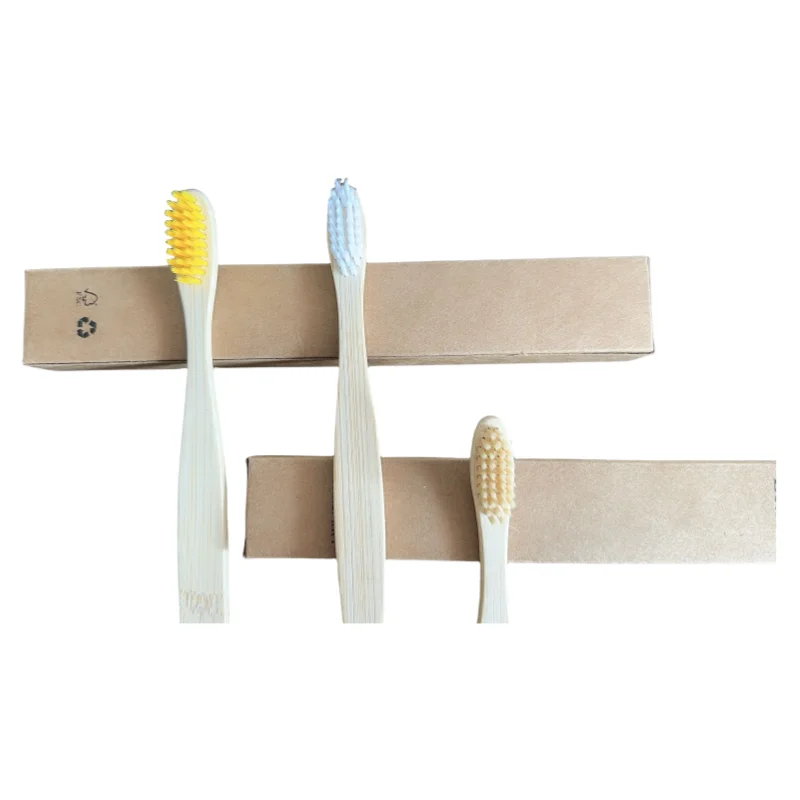 100% Organic Eco Friendly Adult Kid Tooth Brush Bamboo Ultra Soft Bamboo Toothbrush With Customized Packing
