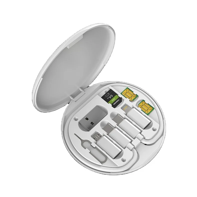 Лидер продаж многофункциональный дорожный кабель для быстрой зарядки usb a micro type c 3A 6 типов с футляром хранения