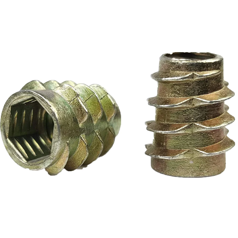 Knurling Threaded Insert Brass Insert Nut M2 M3 M4 Thread Bolt Nut For Wood Automobile & Plastic Injection