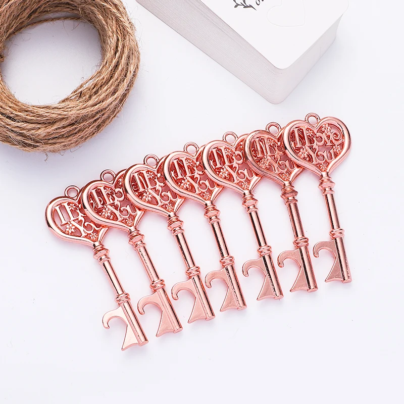 I Love You Heart Beer Key Shape Metal Bottle Openers Gift Good Wedding Supplies Engagement Party Favors for Guest