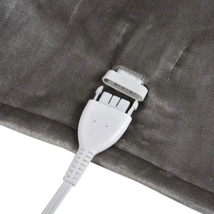 Quality Guaranteed winter electric blanket Plain Dyed Solid Grey electric heated blanket