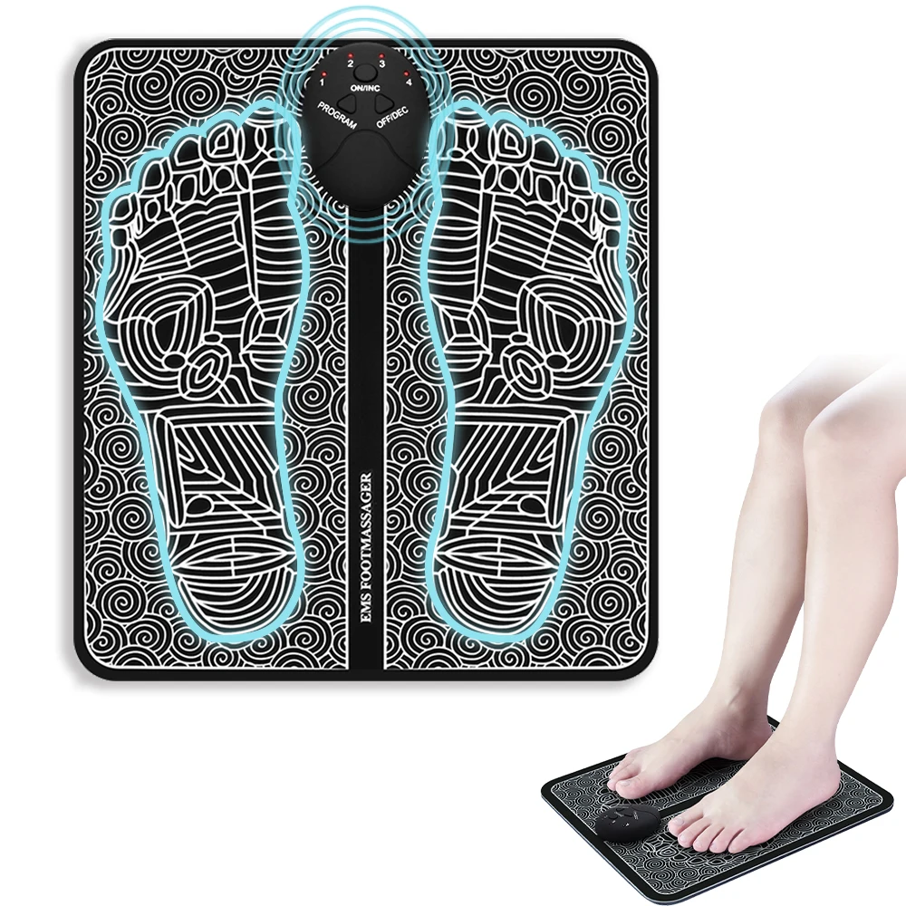 Ems Electric Foot Stimulator Folding Portable Electric Foot Massage Mat