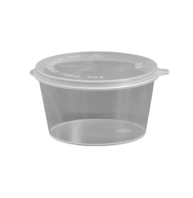 1/2/2.5/3oz Disposable Custom Plastic Sauce Cup With Hinged Lid  BPA Free Portion Cups,Jello Shot Cups,small PP container