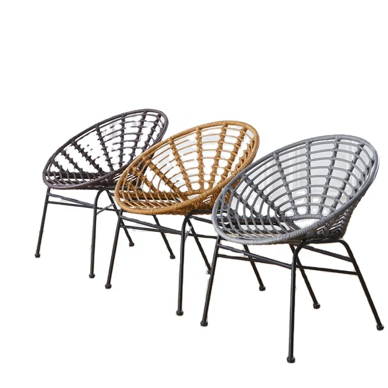Design Home Dining Rattan  Leisure Garden Round Wicker Rattan French Chair