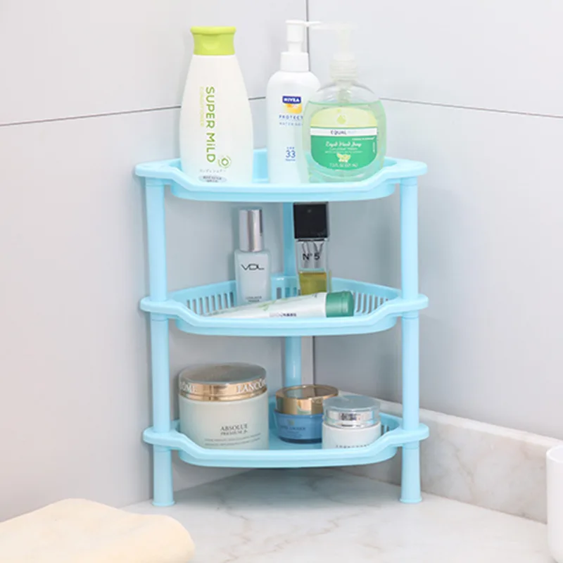 Popular Free Samples Of Storage Racks 3 Tier Plastic Corner Organizer Bathroom Corner Shelf Kitchen Storage Rack Holder