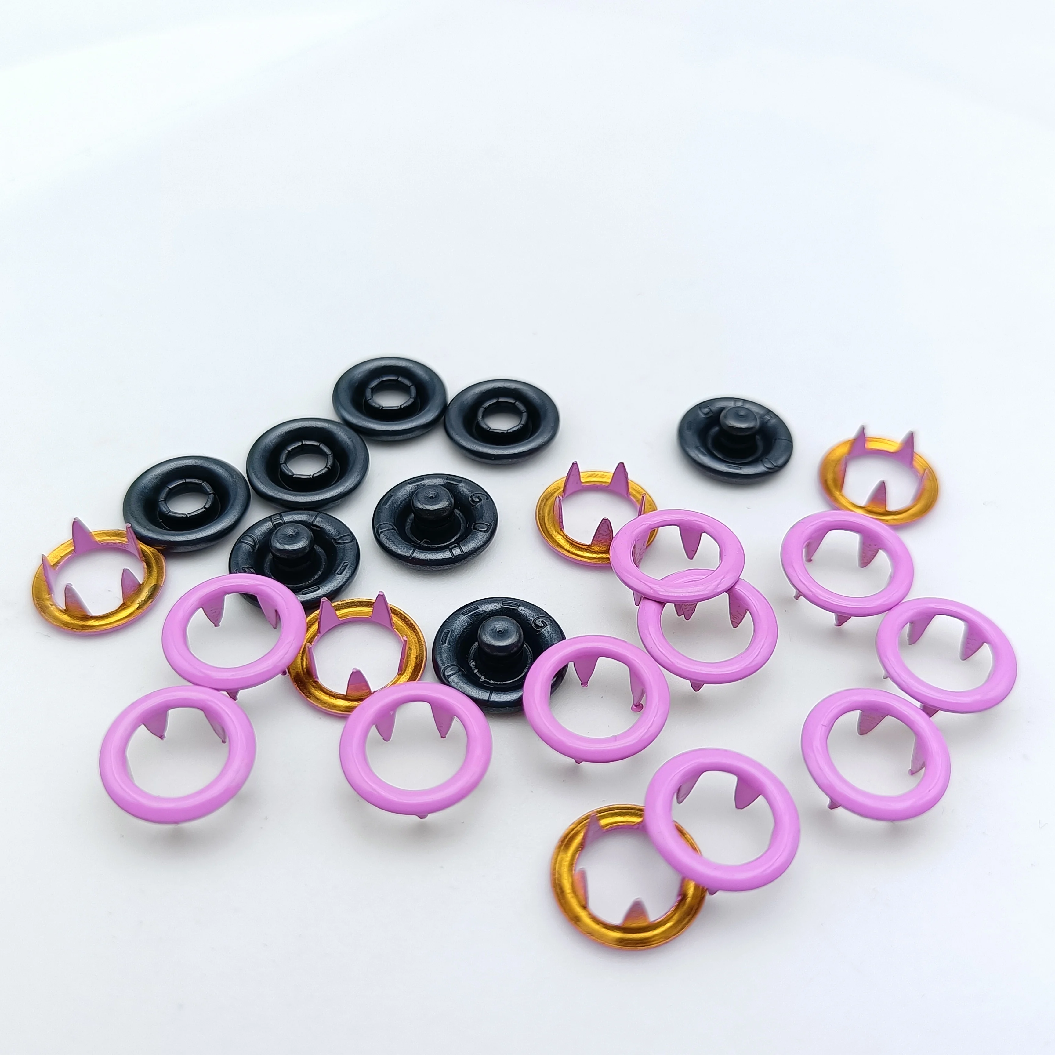 custom 9.5mm double brass prong ring snap button for clothing