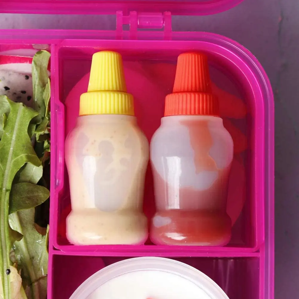 Cute Animal Portable Mini Sauce Bottle Japanese Bento Box Vinaigrette Salad Dressing Bottle Set