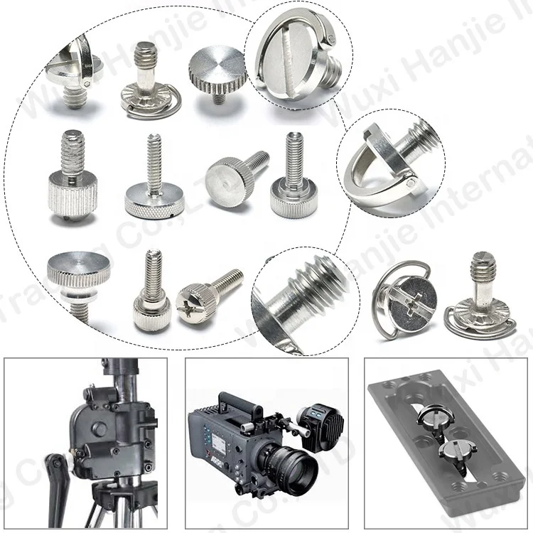 Small Camera Screw Mini 1/4 Slotted D Shaft Hidden Spy Camera Mounting Thumb Screw