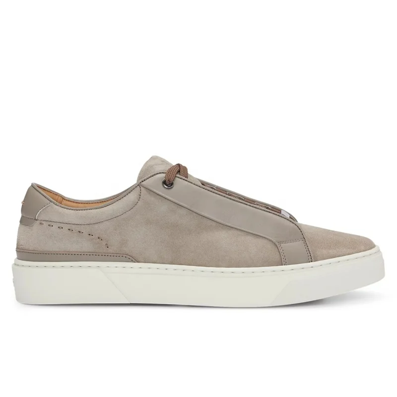 SMD custom logo fashion sneakers suede upper walking casual shoes for men